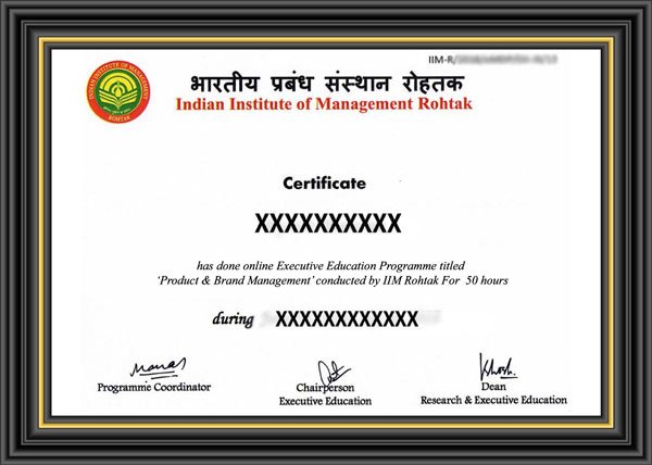 Product Brand Certificate